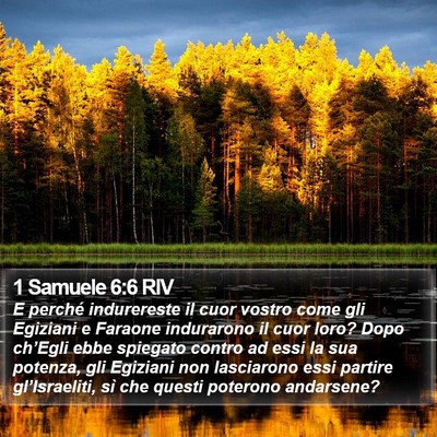 1 Samuele 6:6 RIV Bible Verse Image