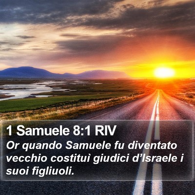 1 Samuele 8:1 RIV Bible Verse Image