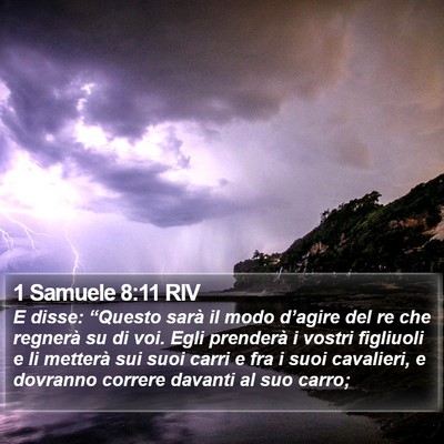 1 Samuele 8:11 RIV Bible Verse Image