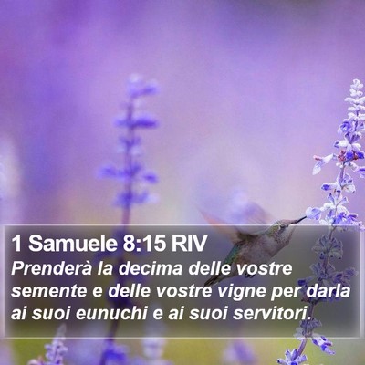 1 Samuele 8:15 RIV Bible Verse Image