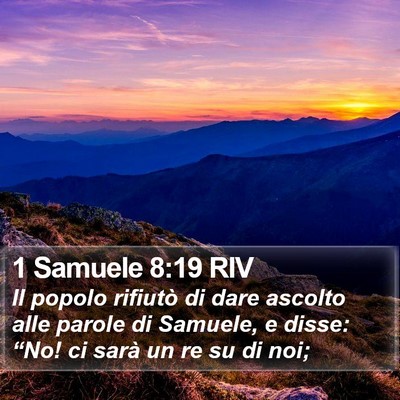 1 Samuele 8:19 RIV Bible Verse Image