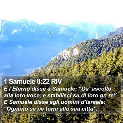 1 Samuele 8:22 RIV Bible Verse Image