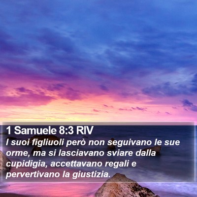 1 Samuele 8:3 RIV Bible Verse Image