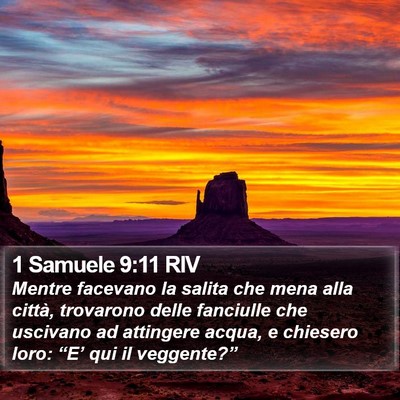 1 Samuele 9:11 RIV Bible Verse Image