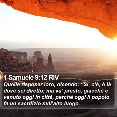 1 Samuele 9:12 RIV Bible Verse Image