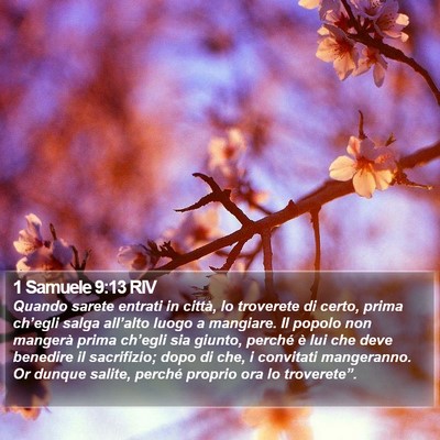 1 Samuele 9:13 RIV Bible Verse Image