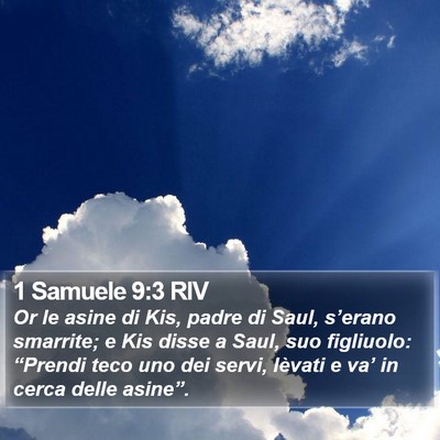 1 Samuele 9:3 RIV Bible Verse Image