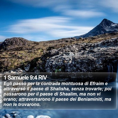 1 Samuele 9:4 RIV Bible Verse Image