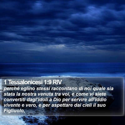1 Tessalonicesi 1:9 RIV Bible Verse Image
