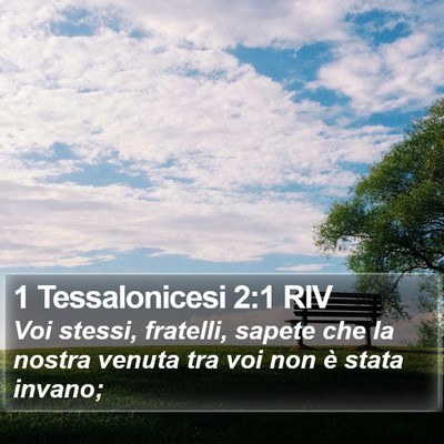 1 Tessalonicesi 2:1 RIV Bible Verse Image