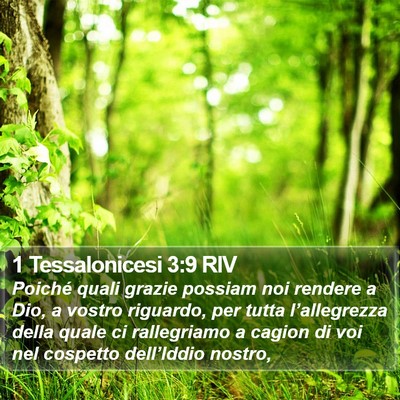 1 Tessalonicesi 3:9 RIV Bible Verse Image