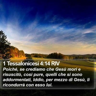 1 Tessalonicesi 4:14 RIV Bible Verse Image