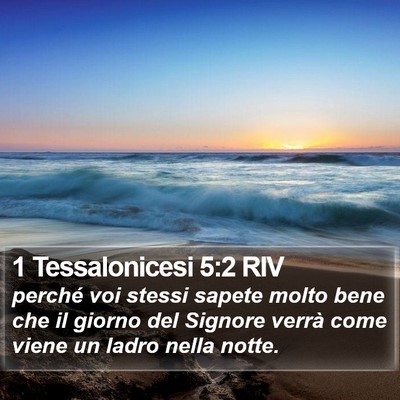 1 Tessalonicesi 5:2 RIV Bible Verse Image
