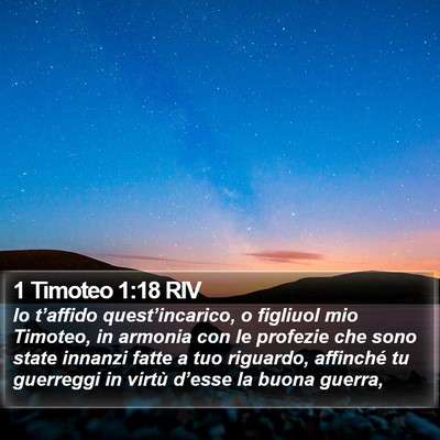 1 Timoteo 1:18 RIV Bible Verse Image