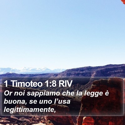 1 Timoteo 1:8 RIV Bible Verse Image