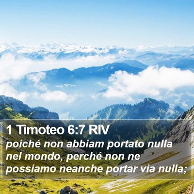 1 Timoteo 6:7 RIV Bible Verse Image
