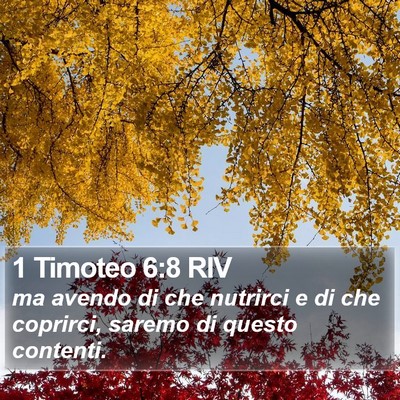 1 Timoteo 6:8 RIV Bible Verse Image