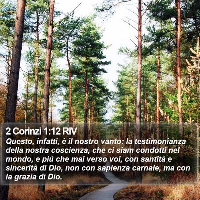 2 Corinzi 1:12 RIV Bible Verse Image