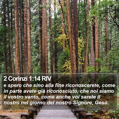 2 Corinzi 1:14 RIV Bible Verse Image