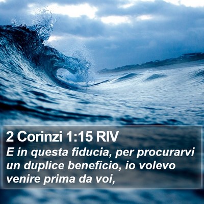 2 Corinzi 1:15 RIV Bible Verse Image