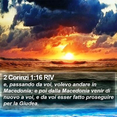 2 Corinzi 1:16 RIV Bible Verse Image