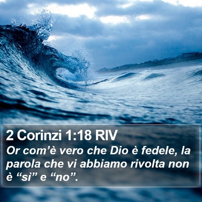 2 Corinzi 1:18 RIV Bible Verse Image