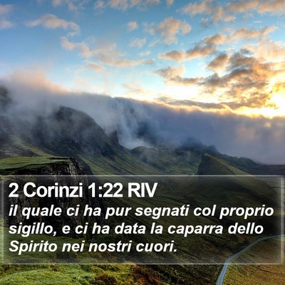 2 Corinzi 1:22 RIV Bible Verse Image