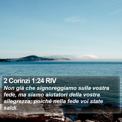2 Corinzi 1:24 RIV Bible Verse Image