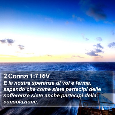 2 Corinzi 1:7 RIV Bible Verse Image