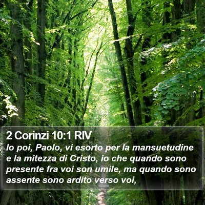 2 Corinzi 10:1 RIV Bible Verse Image