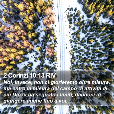 2 Corinzi 10:13 RIV Bible Verse Image