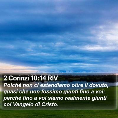 2 Corinzi 10:14 RIV Bible Verse Image
