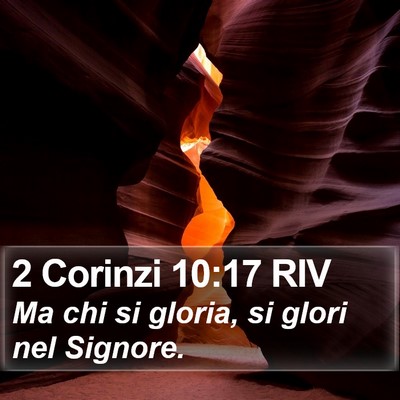 2 Corinzi 10:17 RIV Bible Verse Image