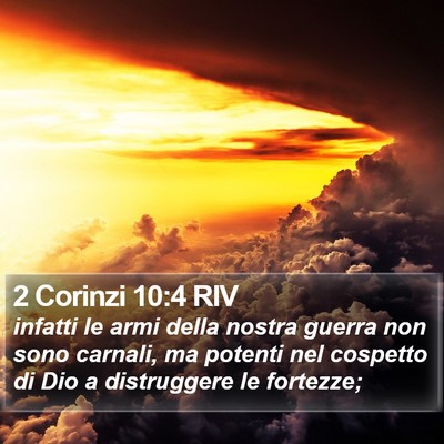 2 Corinzi 10:4 RIV Bible Verse Image