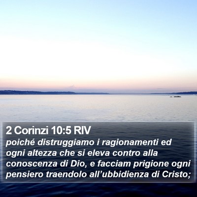 2 Corinzi 10:5 RIV Bible Verse Image