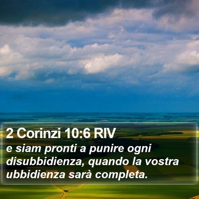 2 Corinzi 10:6 RIV Bible Verse Image