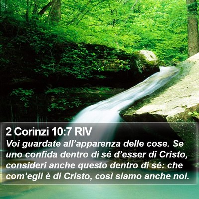 2 Corinzi 10:7 RIV Bible Verse Image