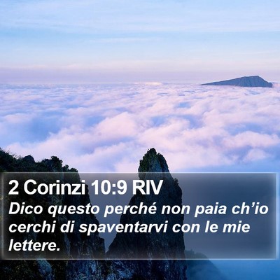 2 Corinzi 10:9 RIV Bible Verse Image