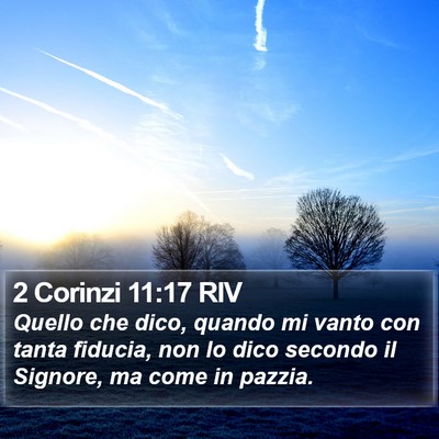 2 Corinzi 11:17 RIV Bible Verse Image
