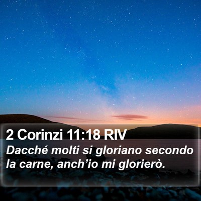 2 Corinzi 11:18 RIV Bible Verse Image
