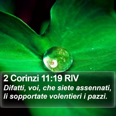 2 Corinzi 11:19 RIV Bible Verse Image