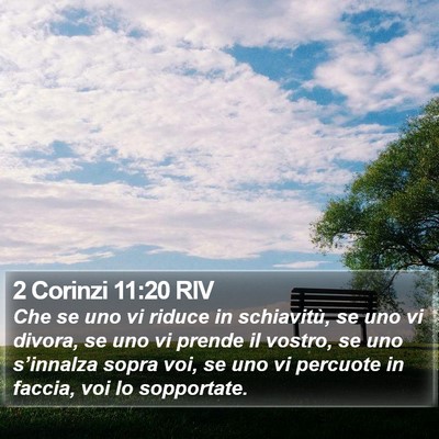 2 Corinzi 11:20 RIV Bible Verse Image
