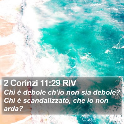 2 Corinzi 11:29 RIV Bible Verse Image