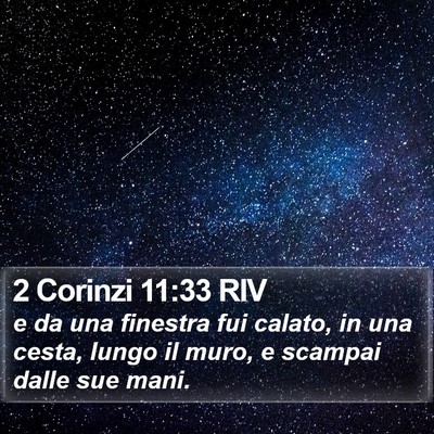 2 Corinzi 11:33 RIV Bible Verse Image