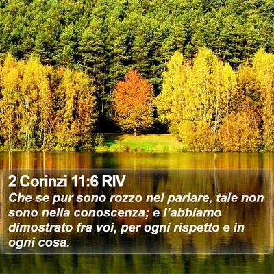 2 Corinzi 11:6 RIV Bible Verse Image