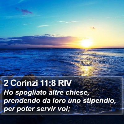 2 Corinzi 11:8 RIV Bible Verse Image