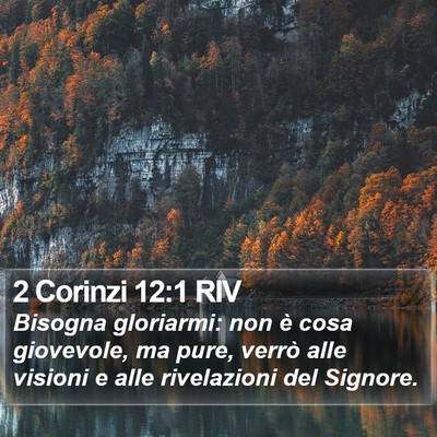 2 Corinzi 12:1 RIV Bible Verse Image