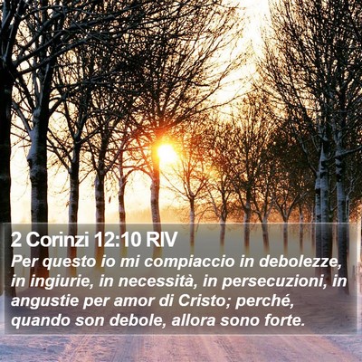 2 Corinzi 12:10 RIV Bible Verse Image
