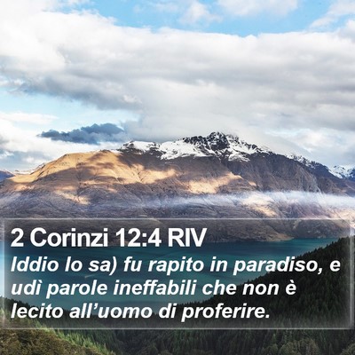2 Corinzi 12:4 RIV Bible Verse Image