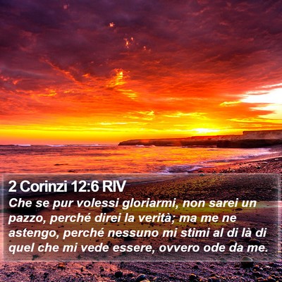 2 Corinzi 12:6 RIV Bible Verse Image